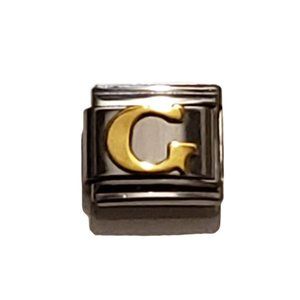 Italian Charm Bracelet Alphabet Letter Link - LETTER "G"